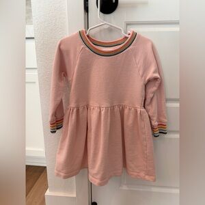 Hanna Andersson Sweatshirt dress rainbow 3T